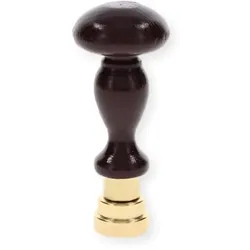 Personalisierter Wachssiegel-Stempel in 20 mm mit dunklem Holzgriff