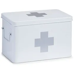 Zeller Present Regal – Medizinbox mit 5 Fächern und herausnehmbarem Metalleinsatz