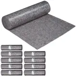 relaxdays Malervlies 10 x Malervlies 270g/m2 1x50 m grau