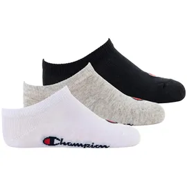 Champion Kinder Socken, 3er Pack", - Sneaker, einfarbig Schwarz/Grau/Weiß 27-30,