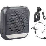 Cyrank Sprachverstärker, Sprachverstärker Für Lehrer Mit Mikrofon-Headset, Mini-Megaphon, Tragbares Pa-System Für Lehrer, Reiseleiter