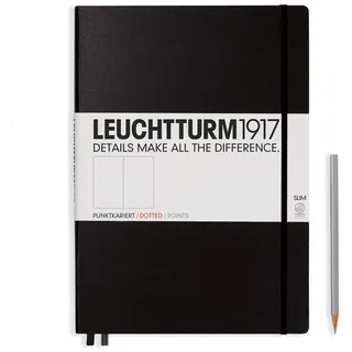 Leuchtturm1917 Notizbuch A4+ Schwarz punktkariert