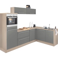 OPTIFIT Winkelküche »Bern«, Stellbreite 265x175 cm, wahlweise mit E-Geräten, grau