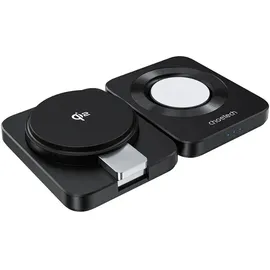 CHOETECH 15W QI2 Certified 3-in-1 Foldable Magnetic Wireless Charger