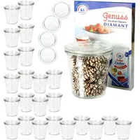 Mambocat 24er Set Weck Sturzgläser 290ml hoch, 1/5L Gläser