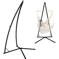 AMANKA Hängesessel Gestell Outdoor bis 120kg - 215cm Stahlrohr Ständer für Hängestuhl