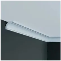 PROVISTON Stuckleiste Polyurethan 40 x 40 x 2000 mm Weiß Deckenleiste