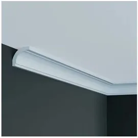 PROVISTON Stuckleiste Polyurethan 40 x 40 x 2000 mm Weiß Deckenleiste