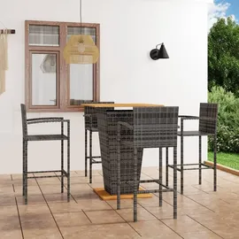 vidaXL Gartenbar-Set 5-tlg. Grau