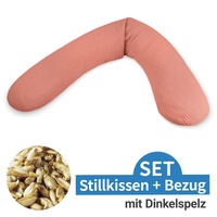 Theraline Stillkissen Das Original" mit Dinkelspelz-Füllung inkl. Bezug Musselin