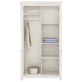 Home Affaire »Rauna, mit Lamellen und Kassetten, klassischer Landhausstil, rustikal«, (2 Breiten: 113/159 cm H/T ca. 195/60 cm), massive Kiefer, Metallgriffe, mehrere Varianten, zeitloses Design