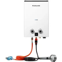gasland chef GASLAND Go Shower Series Durchlauferhitzer G10 Pro-DE, 10 Liter Gas Warmwasserbereiter für den Außenbereich, für Camping, Wohnmobil, Scheune
