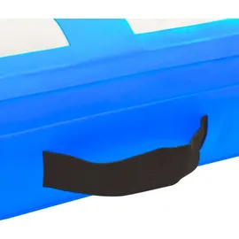 vidaXL Aufblasbare Gymnastikmatte mit Pumpe 800x100x15 cm PVC Blau