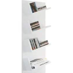VCM Lansi Regal Wandmontage mit 4 schrägen Regalen weiß.