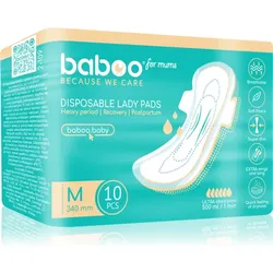 Baboo Postpartum Maternity Pads Wöchnerinnen-Vorlagen Einwegprodukt Größe M 10 St.