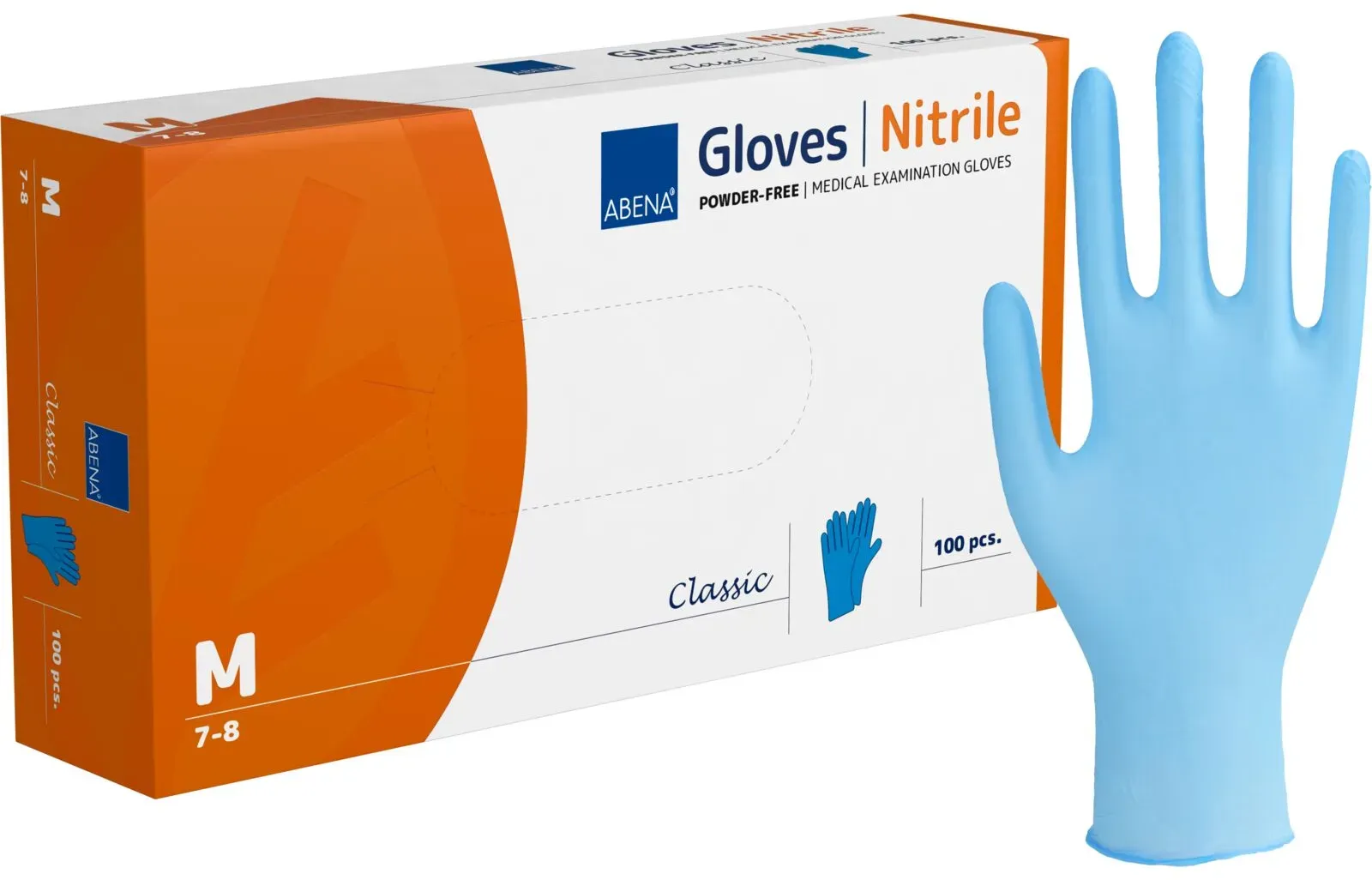 ABENA Nitril-Handschuhe blau, ungepudert VE 100 Stück M