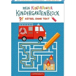 COPPENRATH 64839 Mein kunterbunter Kindergartenblock: Rätsel ohne Text - Feuerwehr & Polizei