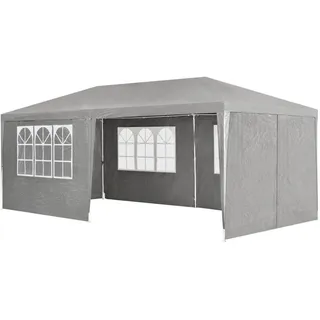Juskys Partyzelt 3 x 6 m Dunkelgrau