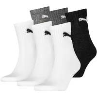 Puma Short Crew Tennissocken 6er Pack Weiß/Grau 43-46