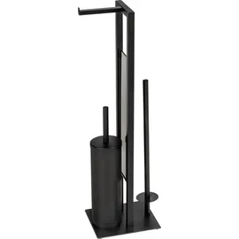 Wenko WC-Garnitur Rivalta Schwarz 1 St.