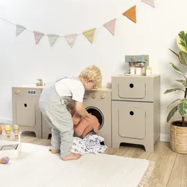 Musterkind MUSTERKIND® Kinder-Waschmaschine Mix & Match, warmgrau/natur grau