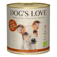 Dog's Love Bio Rind mit Bio-Naturreis & Bio-Apfel 12 x 800 g