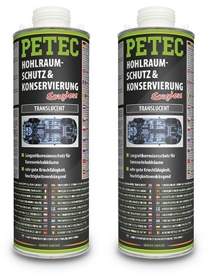 Petec 2x 1 L Hohlraumschutz & -Konservierung translucent [Hersteller-Nr. 73510]