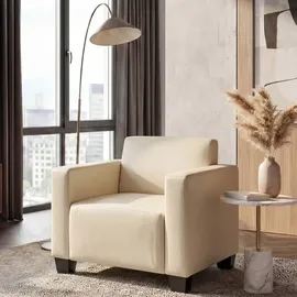MCW Sessel Moncalieri Kunstleder 82 x 76 x 72 cm Braun mit Rollen