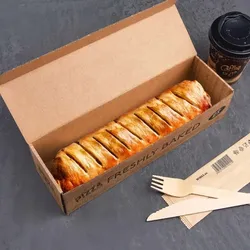 100 Pizzakarton aus Mikrowellpappe Roll pizza kraft 28 x 8 x 7 cm