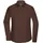 James & Nicholson Poplin Langarm Bluse brown 3XL