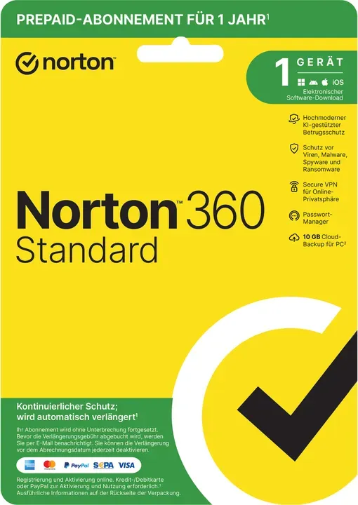 Norton 360 Standard 1 Gerät 1 Jahr