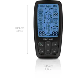 Medisana TT 205 TENS und EMS Gerät Elektrostimulationsgerät Schwarz