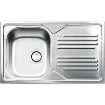 apell TM861I, Aufsatzwanne, Rechteckig, Edelstahl, Edelstahl, 1 Becken, Oval - Silber