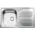 apell TM861I, Aufsatzwanne, Rechteckig, Edelstahl, Edelstahl, 1 Becken, Oval - Silber