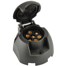 Unitec Steckdose 7-polig, Kunststoff, 12V 7 polig