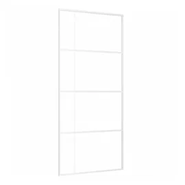 vidaXL ESG-Mattglas und Aluminium rechts 90 x 205 cm weiß