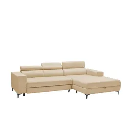 Switch Ecksofa aus Mikrofaser Caro ¦ beige ¦ Maße (cm): B: 289 H: 93 T: 175.0