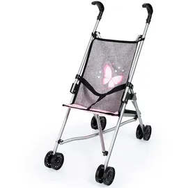 Bayer Design Puppenbuggy Schmetterling Grau/Rosa