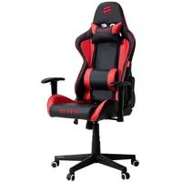 Elite Gaming-Stuhl DESTINY, Rücken- und Nackenkissen, Wippmechanik, bis 170kg, Sitzhöhe 45-55, MG200 (Schwarz Rot)
