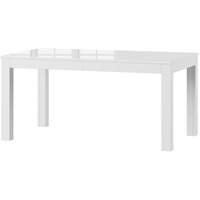 Furniture24 Tisch Küchentisch Esszimmertisch Esstisch WENUS Ausziehbar 160-300 cm Weiß Hochglanz