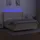 vidaXL Boxspringbett mit Matratze & LED Creme 180x200 cm Stoff