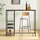 [en.casa] Bartisch Stjørdal 120 x 40 x 105 cm Schwarz/Walnussoptik