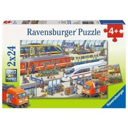 RAVENSBURGER 9191 Kinderpuzzle Trubel am Bahnhof