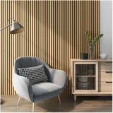 [neu.holz] Wandpaneel Vang Dunkelbraun 4 St. 120 x 60 cm