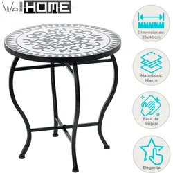 WellHome - Mosaik Design Bistrotisch Ø38x40cm