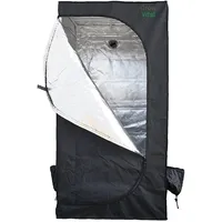 Growzelt Indoor Anbauzelt, Grow Tent mit Lichtdicht, Gewächshaus, schwarz, Pflanzzelt (120x120x200)