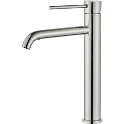 Badarmatur WELLTIME "Besenheide", silber (silberfarben poliert), B:4cm H:28,3cm T:21cm, Edelstahl, Armaturen