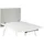 HJH Office Akustik Tischtrennwand FLEXMIUT D Side 80 cm Hellgrau
