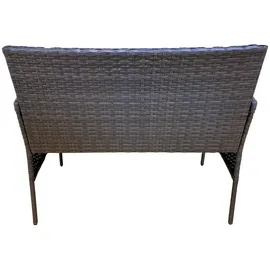 Mobili Rebecca Rebecca Mobili Gartengarnitur, grau aus Polyrattan mit Kissen, 4 Sitzplätze - Grau
