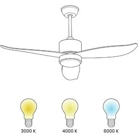 Beliani MAHAUT Deckenventilator 0 cm Braun/Silber